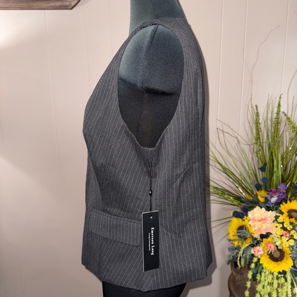 Emerson Lang • Pinstriped Tuxedo Style Vest - Picture 3 of 9
